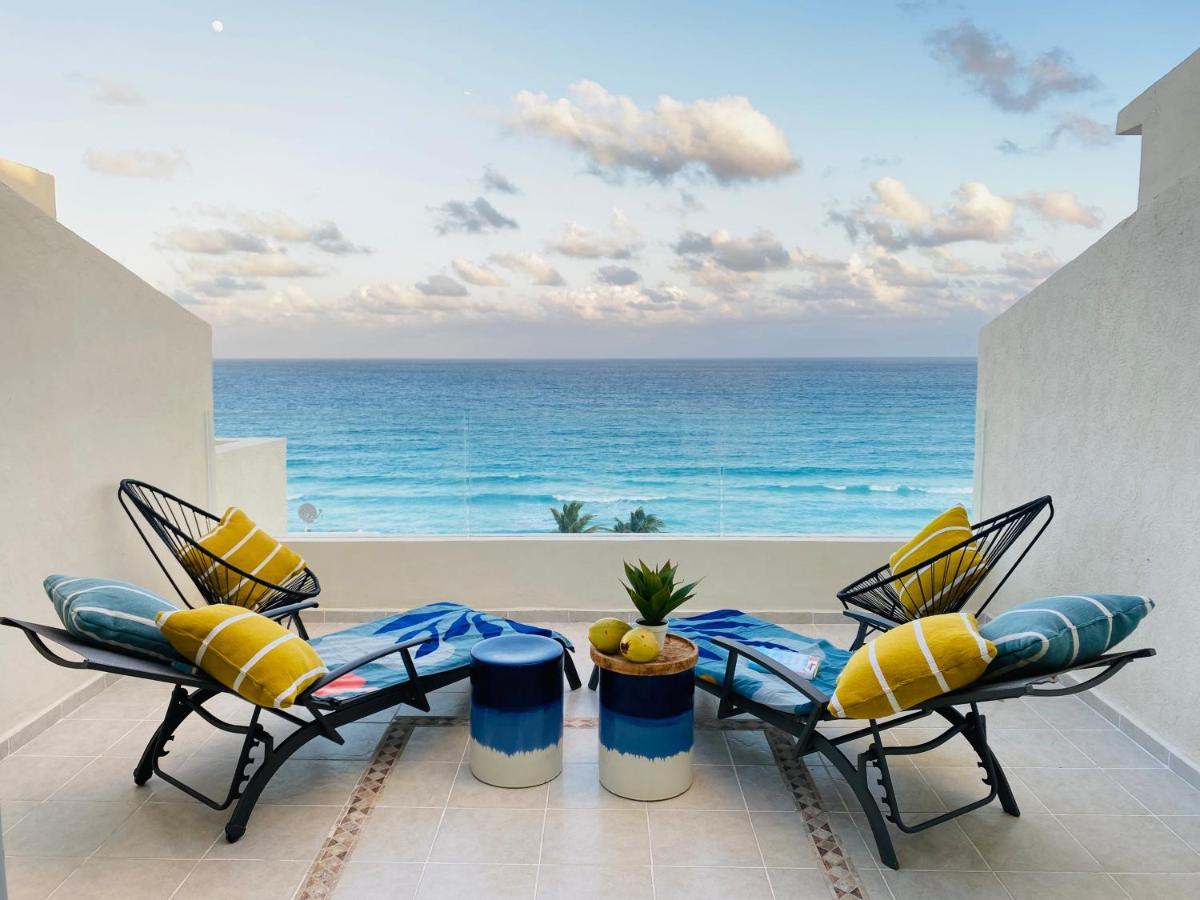 Ocean View Three Bedroom, Three Story Penthouse By The Beach Cancún Eksteriør bilde